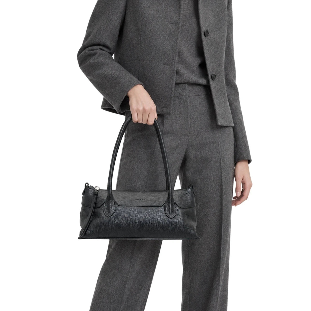 RIPANI 111OJ MIA Borsa Shopping L Nera in Pelle Effetto Cervo Made in Italy
