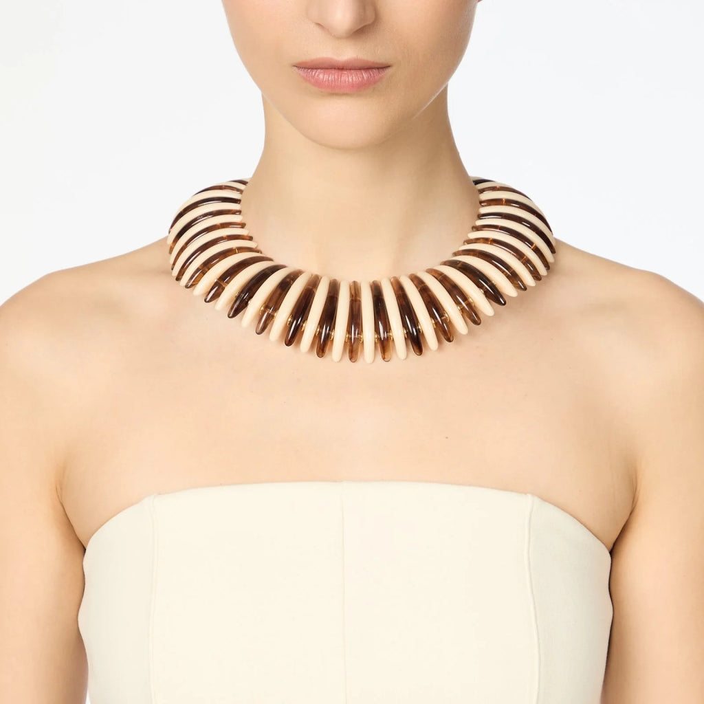 SODINI 852285 VIESTE collana archetti avorio ambra oro