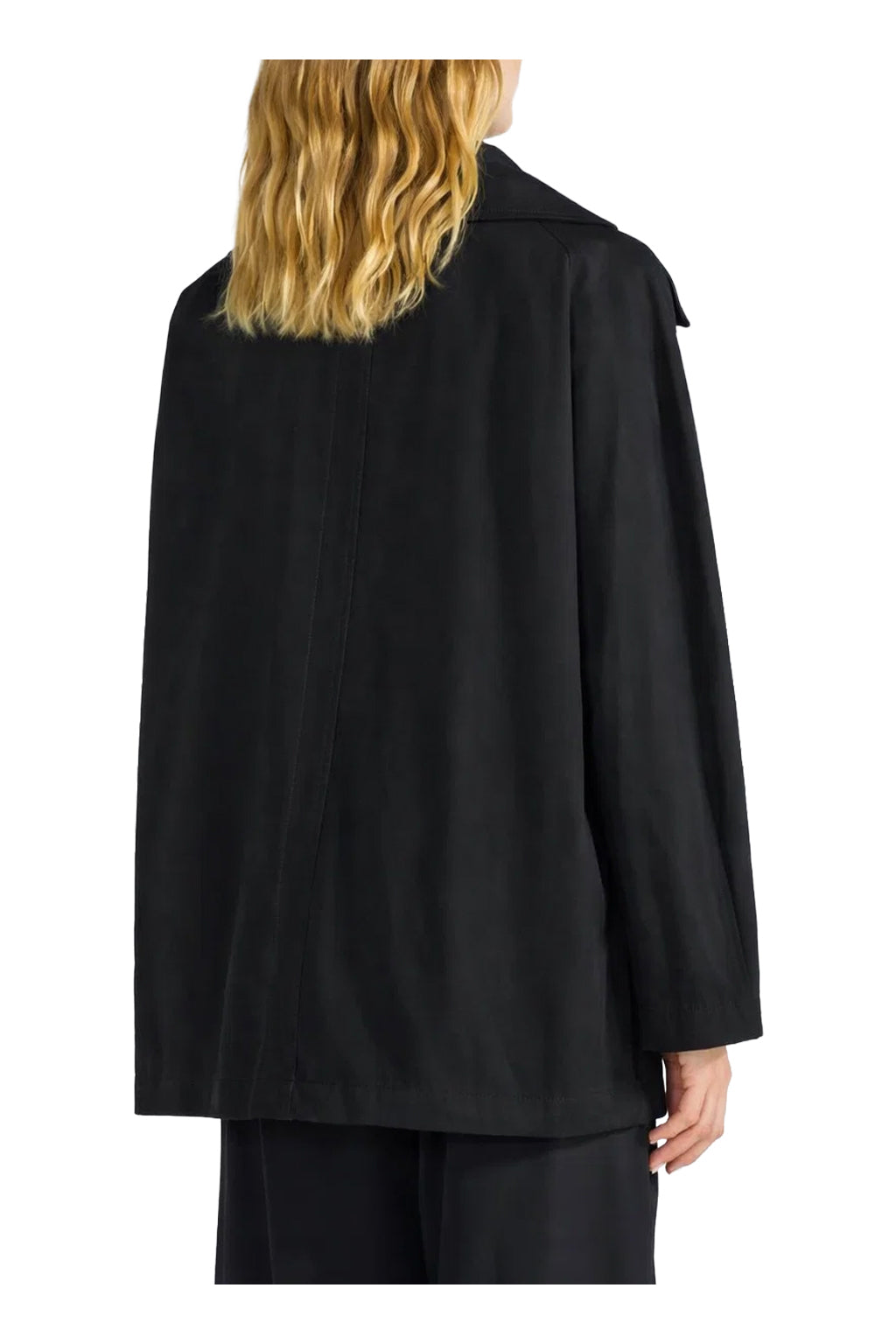 Giacca donna Liviana Conti modello F6SW22 WALLACE antivento nera doppiopetto
