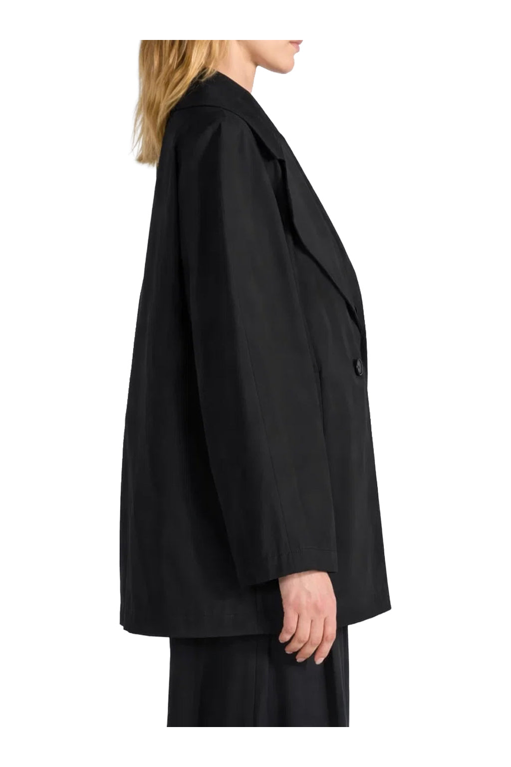 Giacca donna Liviana Conti modello F6SW22 WALLACE antivento nera doppiopetto