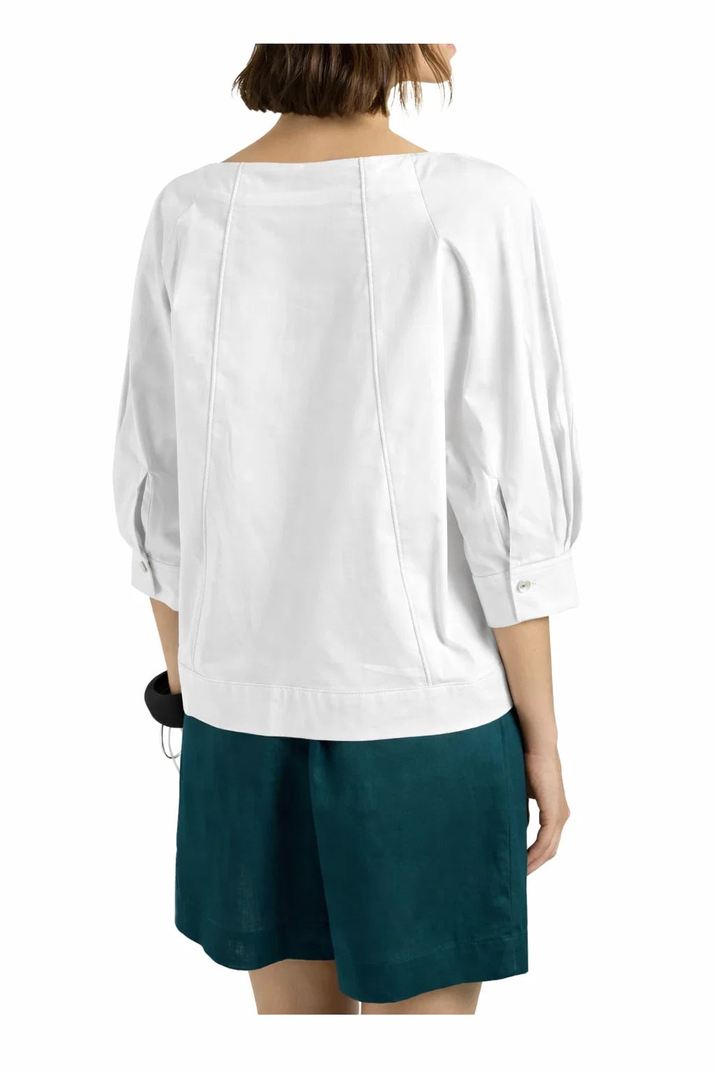 LIVIANA CONTI blusa donna L6SK14 MANDY popeline stretch Made in Italy