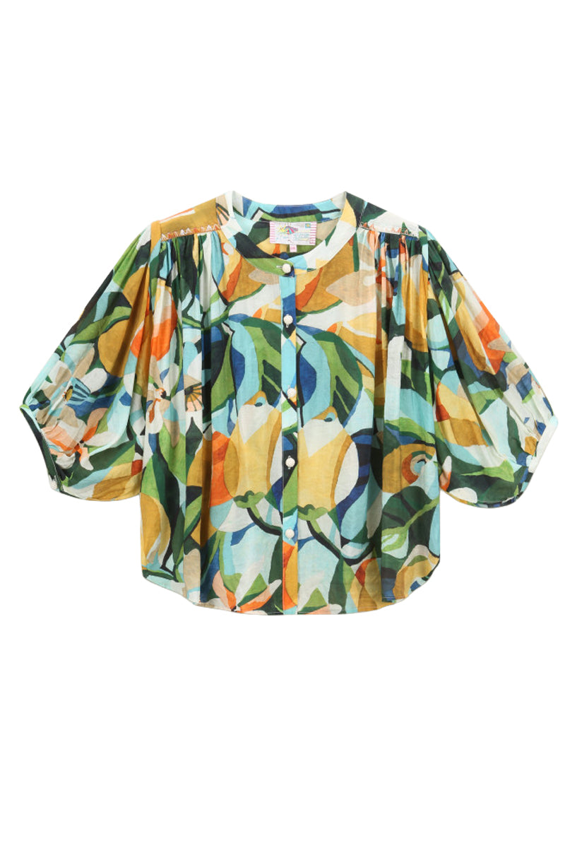 ORFEO PARIS ARIZONA TW1835B blusa donna over multicolor rayon