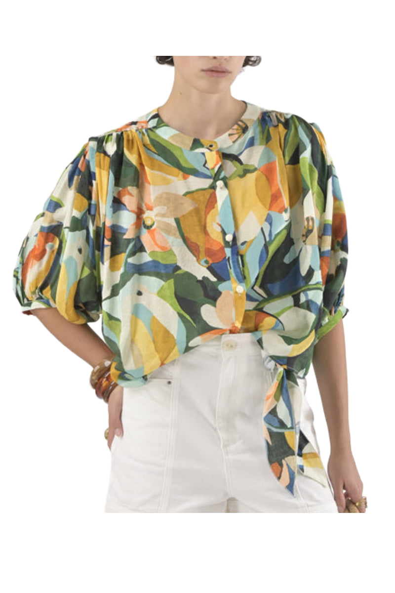 ORFEO PARIS ARIZONA TW1835B blusa donna over multicolor rayon